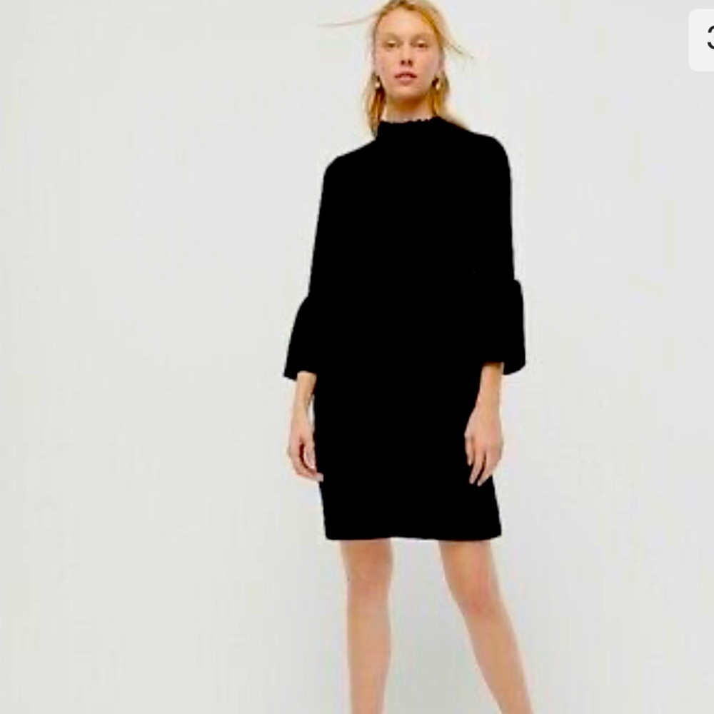 J. Crew Ruffle Neck Shift Dress
